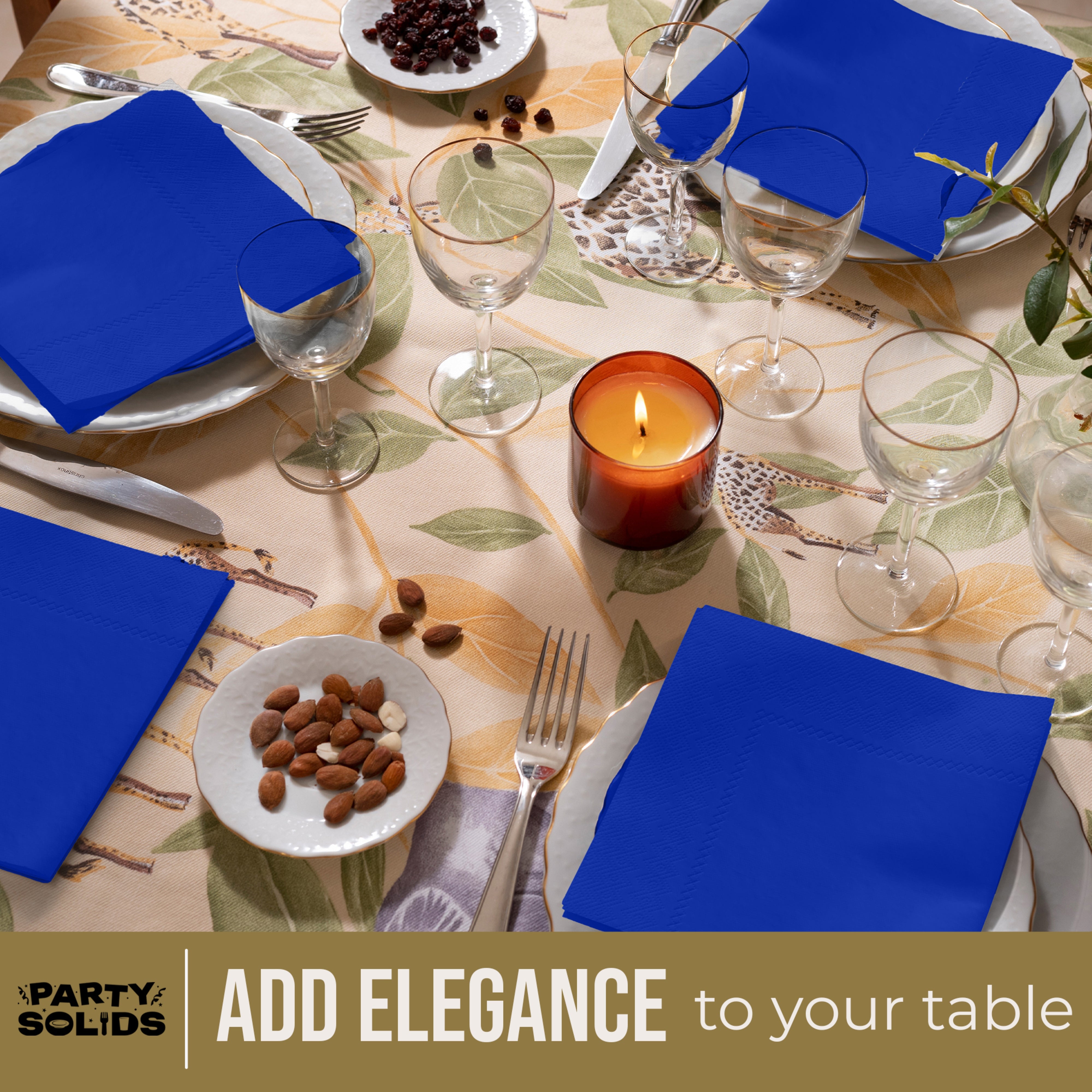 Dark Blue Dinner Napkins - 50 Ct.