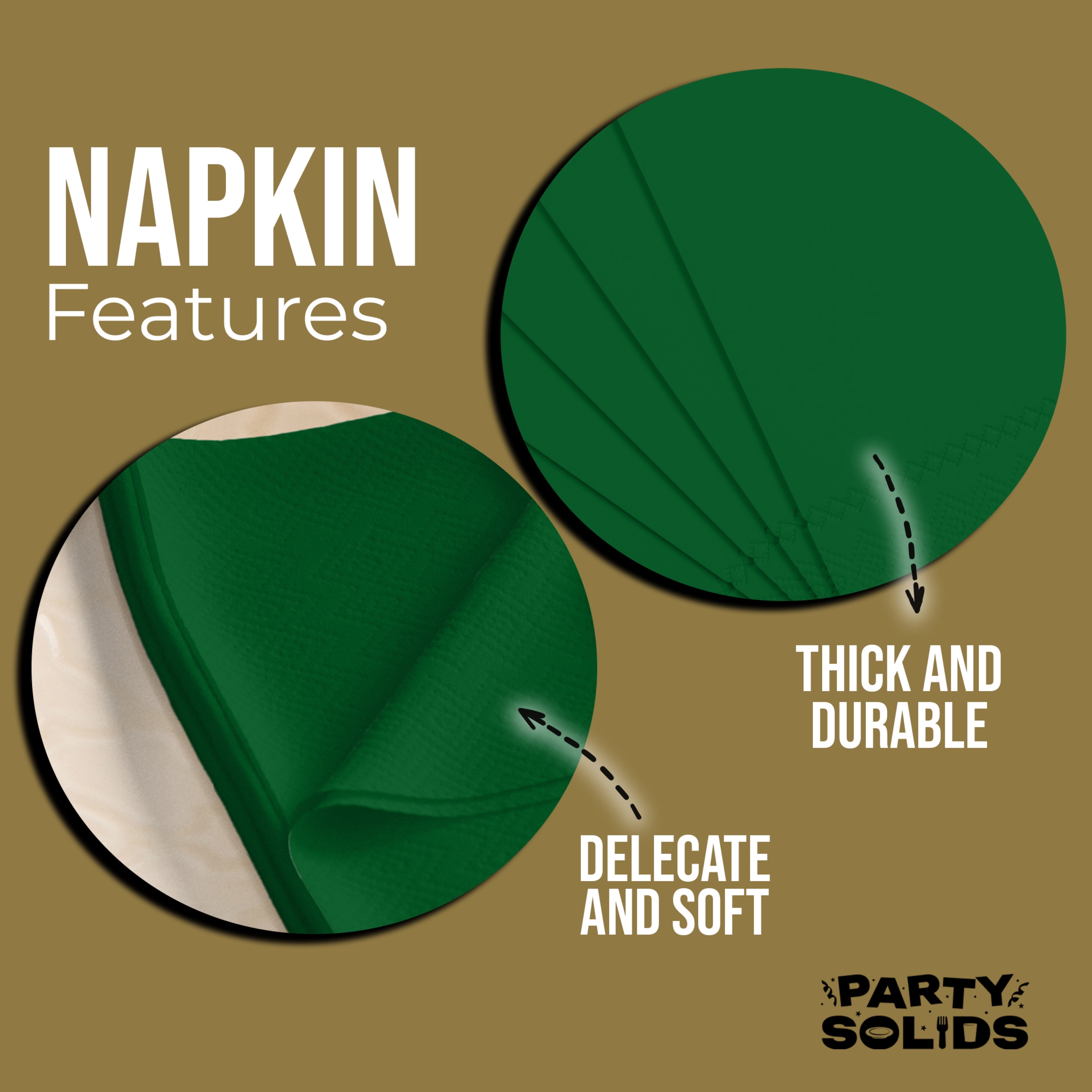 Emerald Green Dinner Napkins - 50 Ct.
