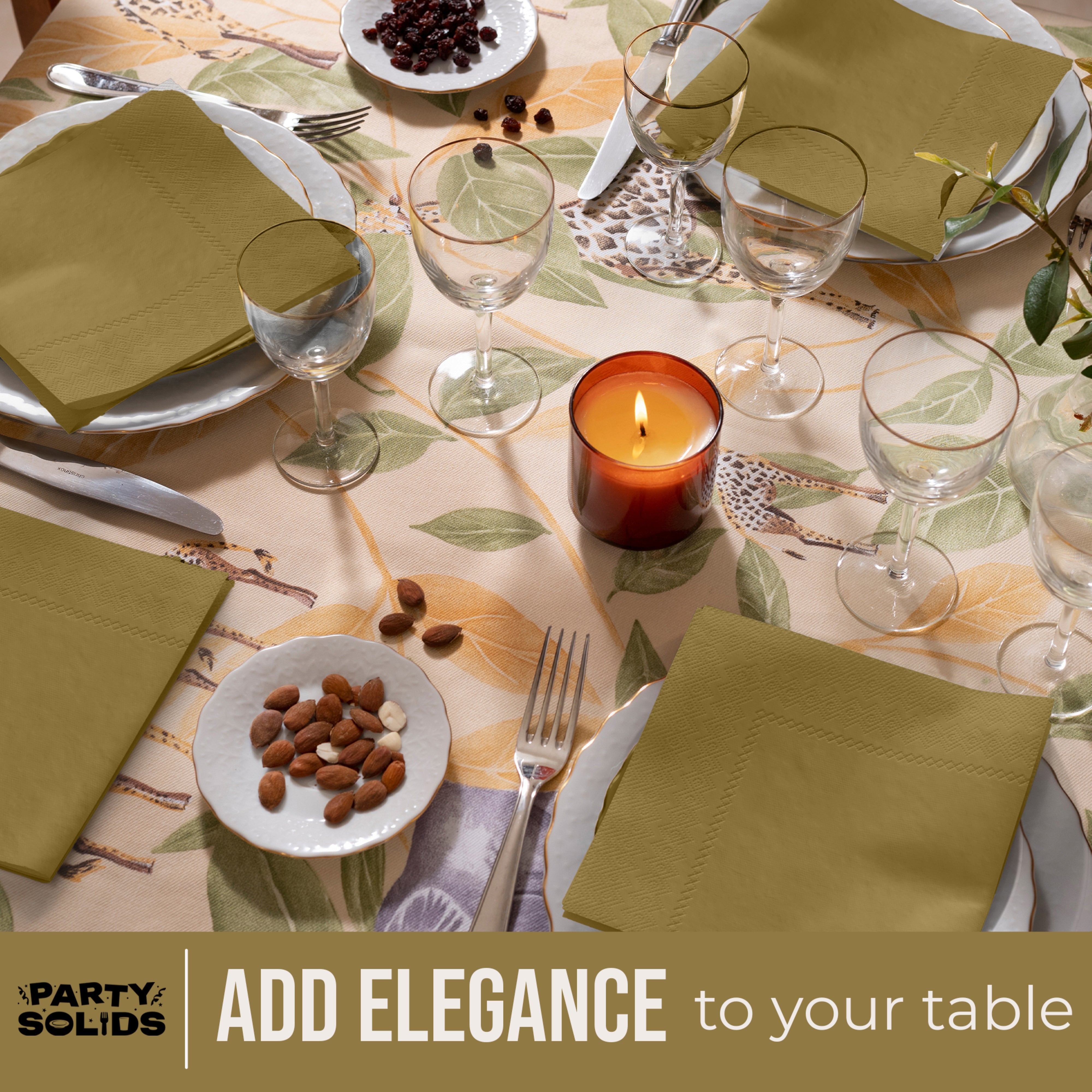 Gold Dinner Napkins - 50 Ct.
