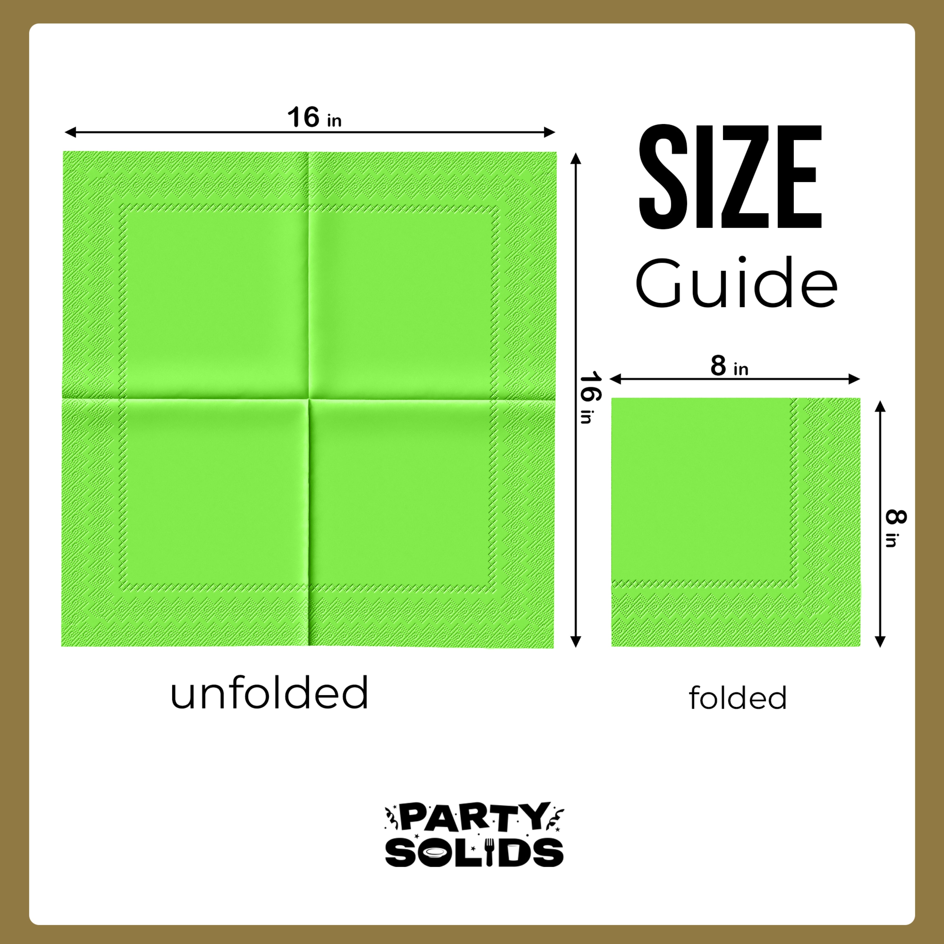 Lime Green Dinner Napkins - 50 Ct.