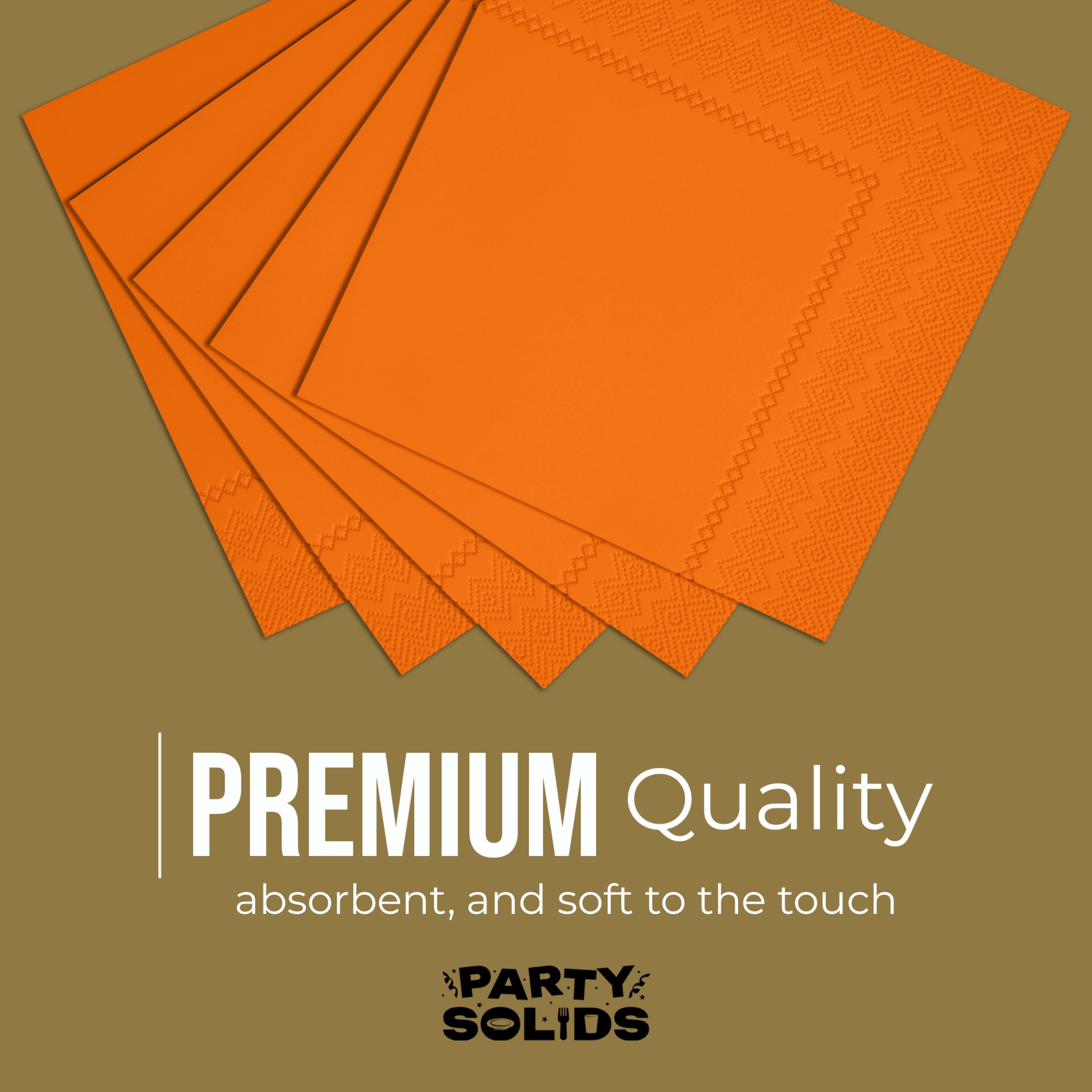 Orange Dinner Napkins - 50 Ct.