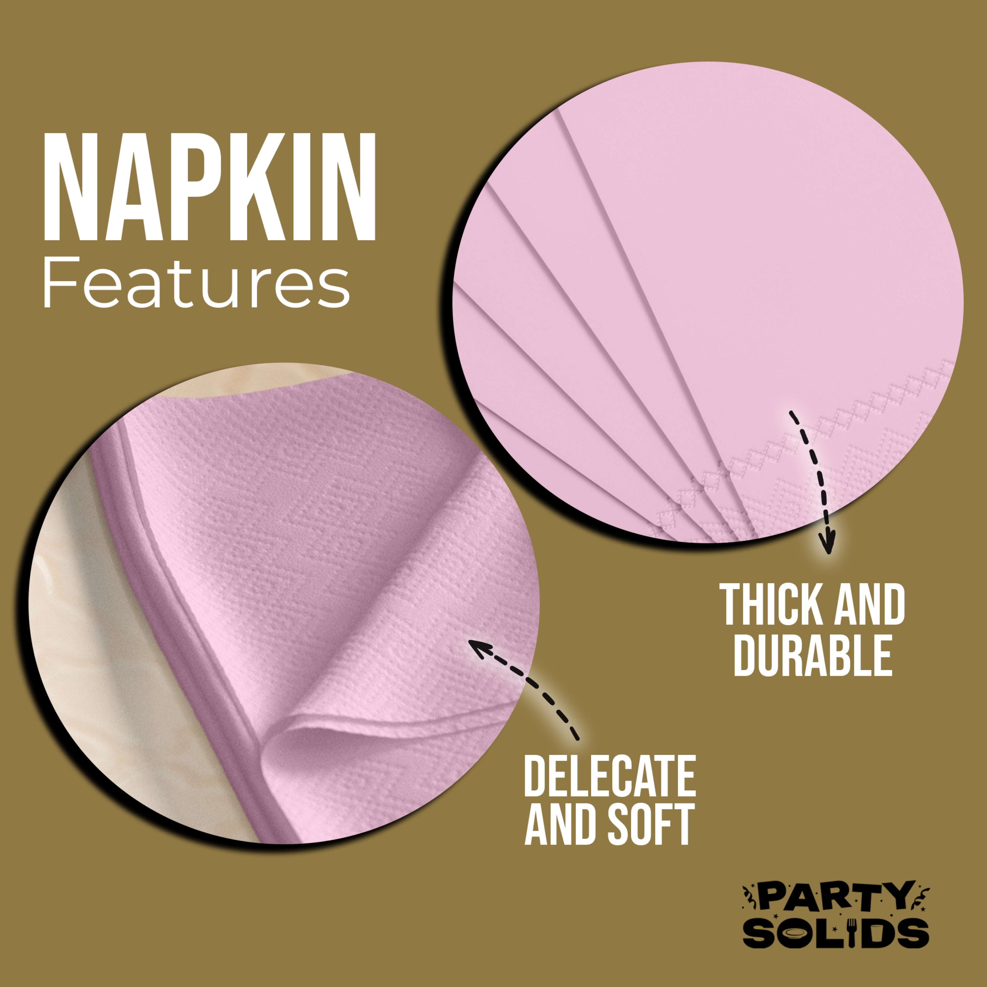 Pink Dinner Napkins - 50 Ct.