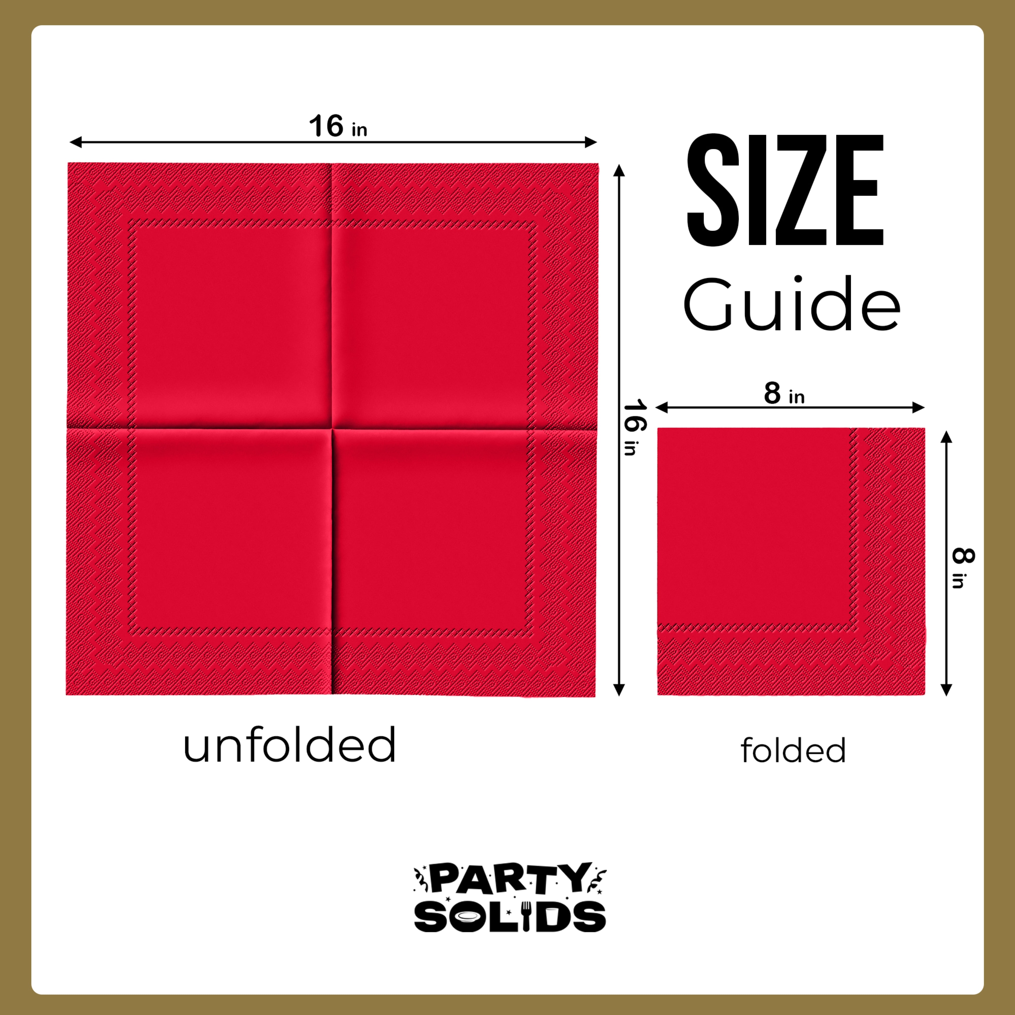 Red Dinner Napkins - 50 Ct.