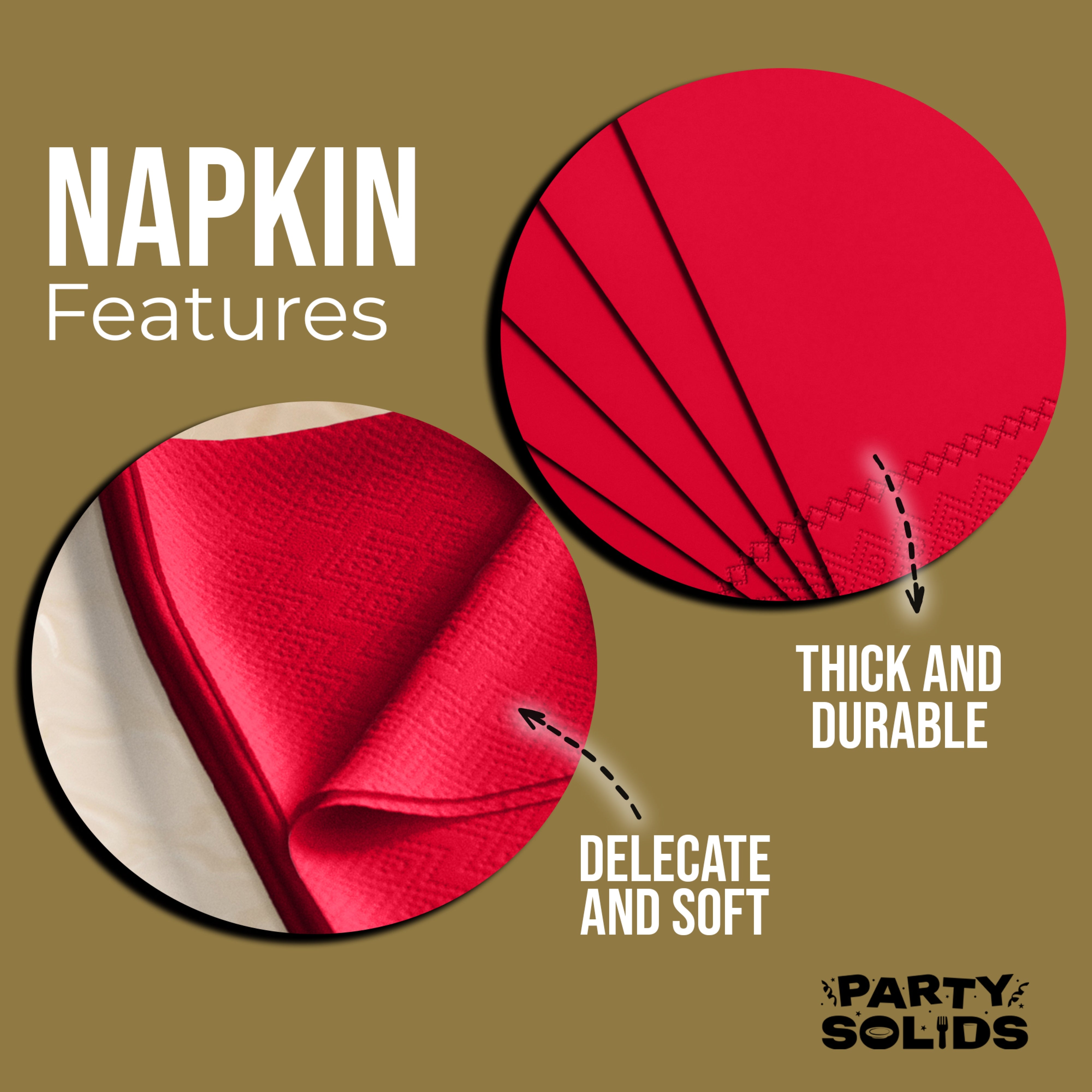 Red Dinner Napkins - 50 Ct.