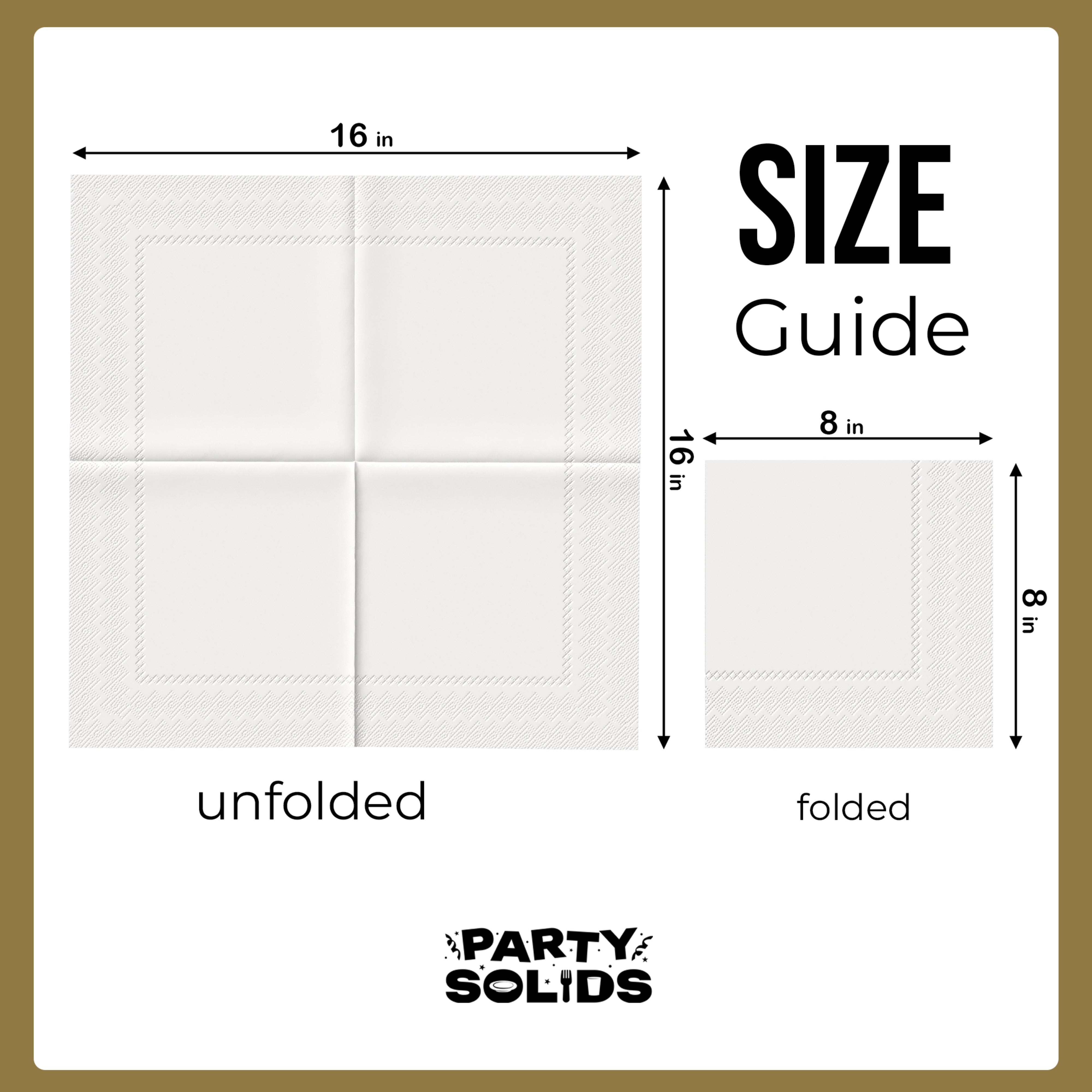 White Dinner Napkins - 50 Ct.