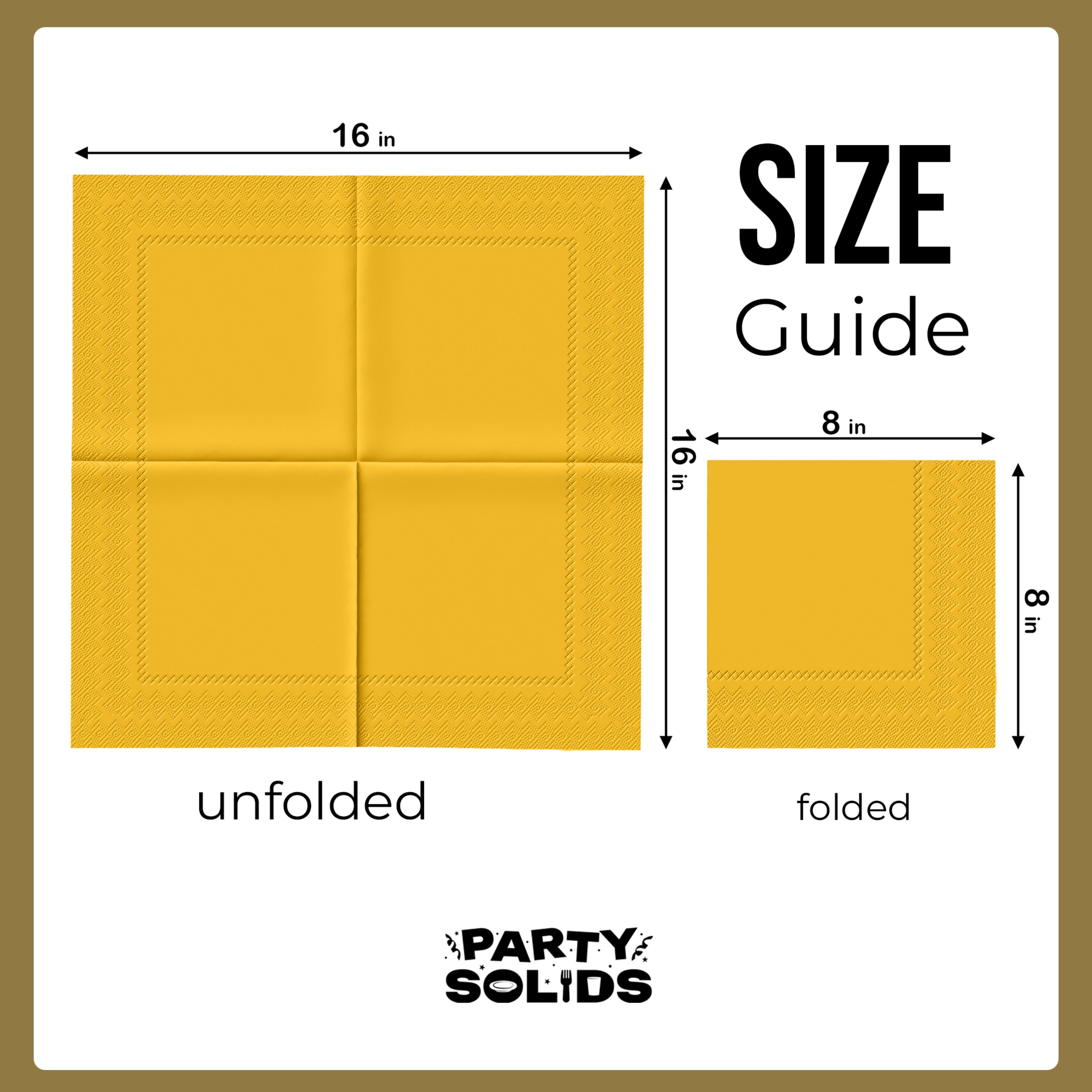 Yellow Dinner Napkins - 50 Ct.