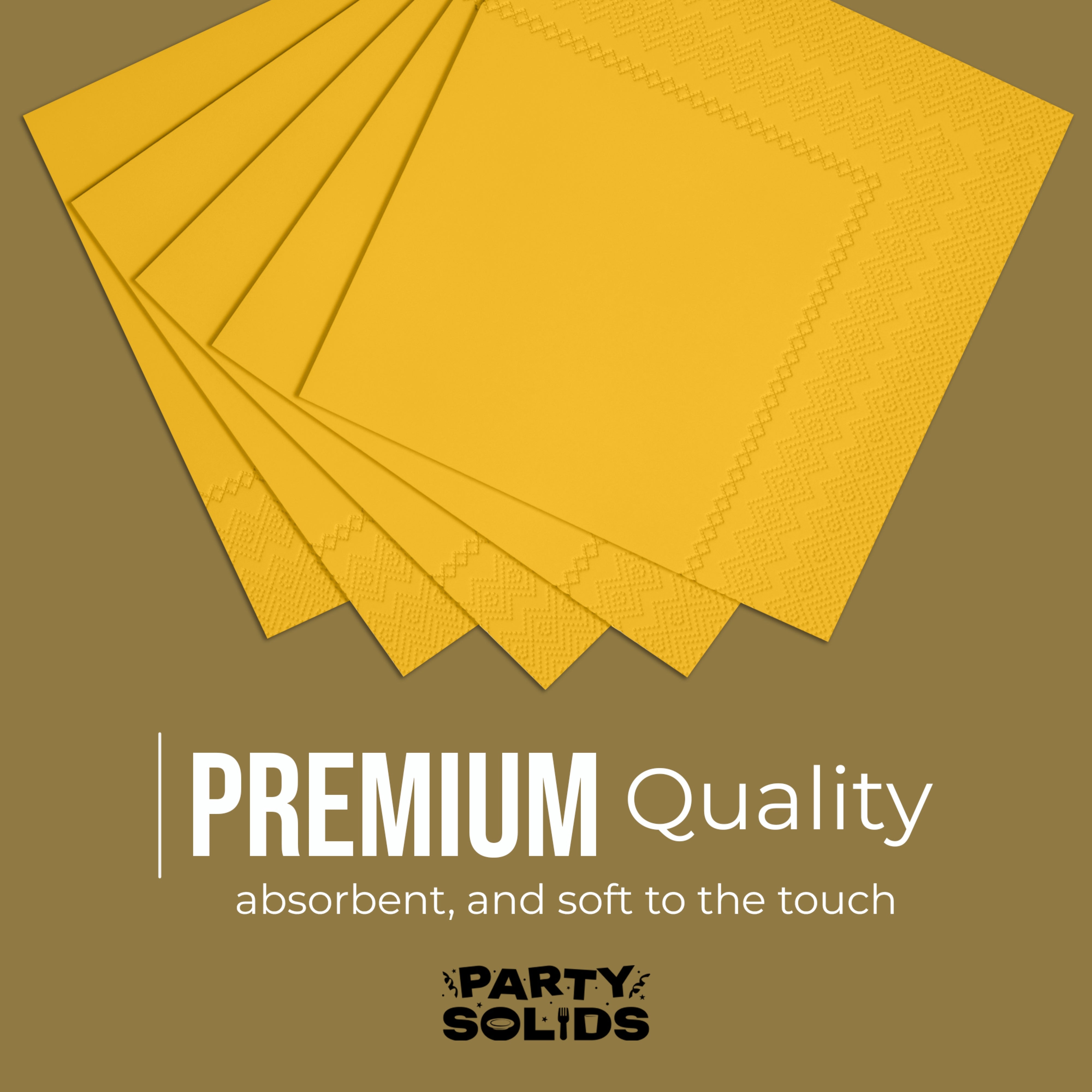 Yellow Dinner Napkins - 50 Ct.