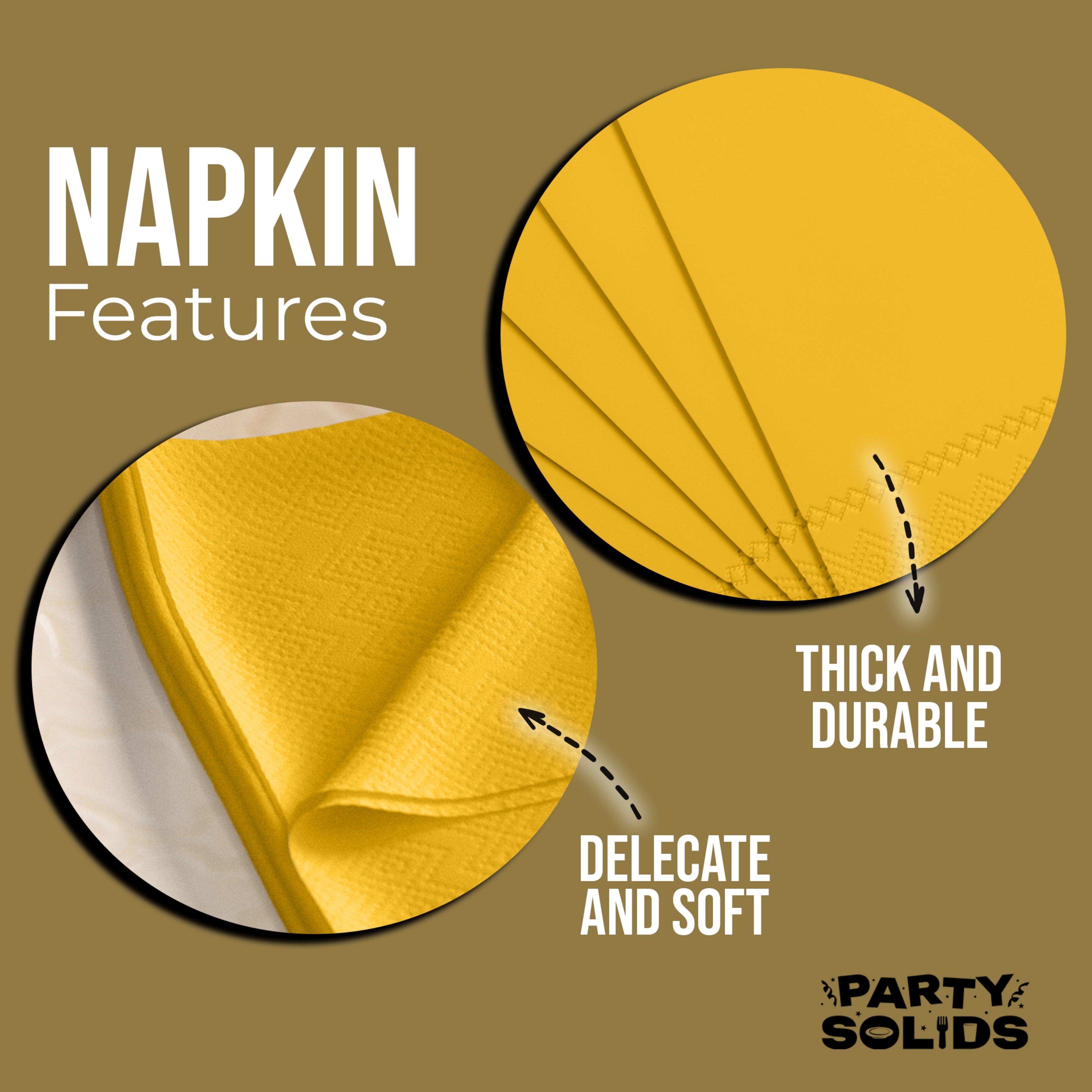 Yellow Dinner Napkins - 50 Ct.