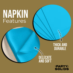 Turquoise Dinner Napkins - 50 Ct.