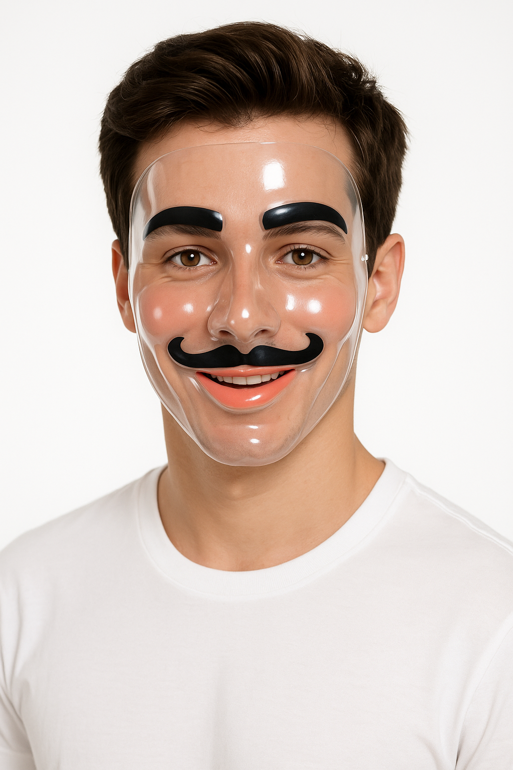 Clear Plastic Halloween Costume Mask - Assorted Designs