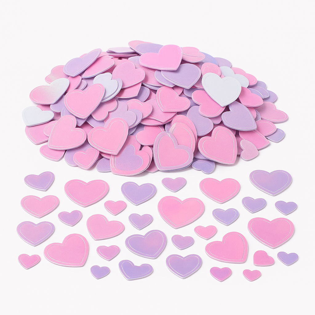 Iridescent Heart Confetti for Celebrations