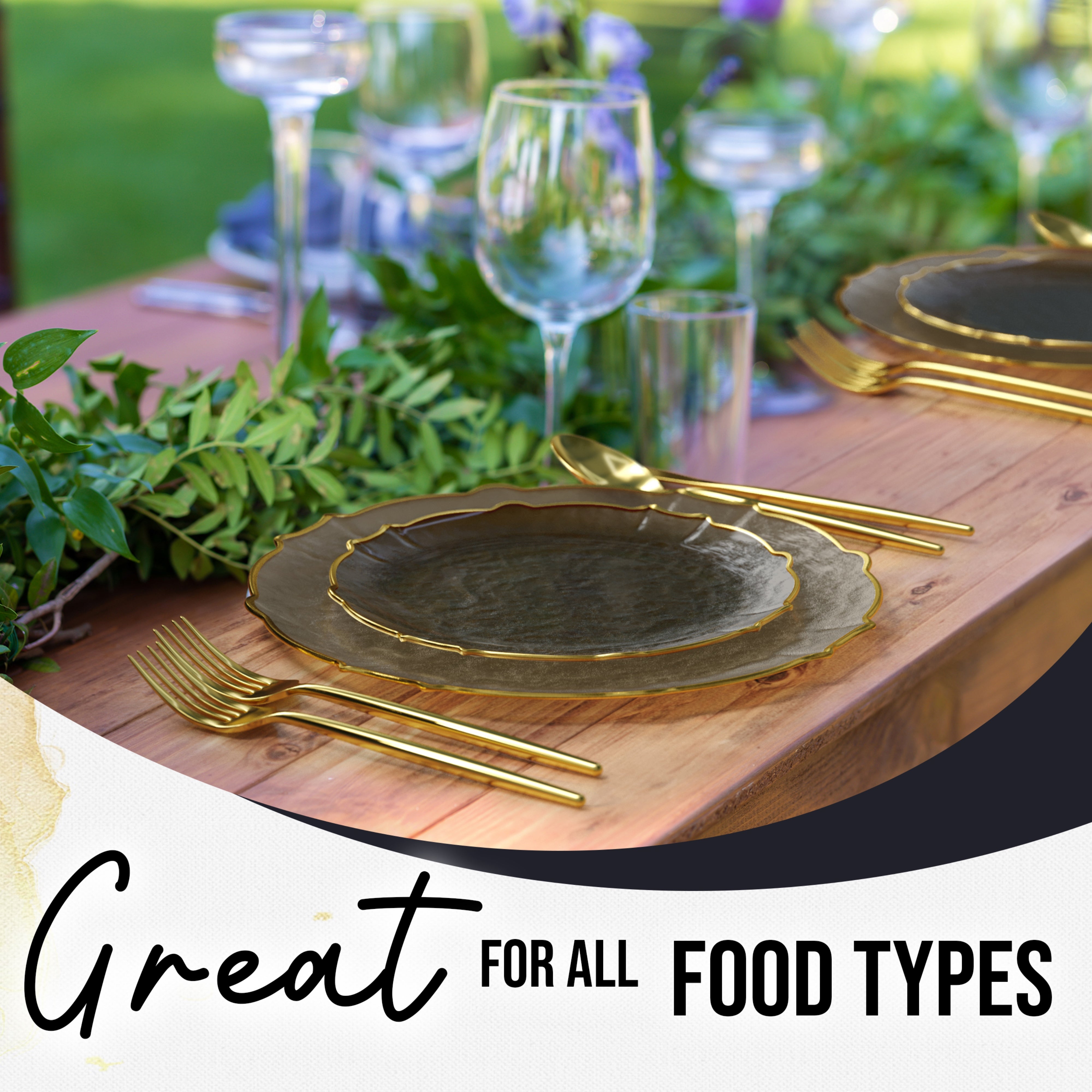 Smoke/Gold Petal Plates - Combo Pack 120/120