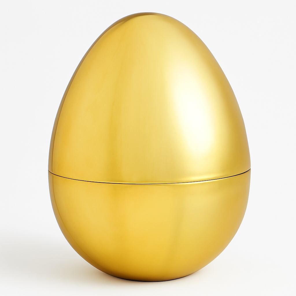 Gold Fillable Easter Egg - 3" x 4"