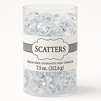 Clear Diamond Table Scatter Confetti - 7.5 oz for Weddings & Showers