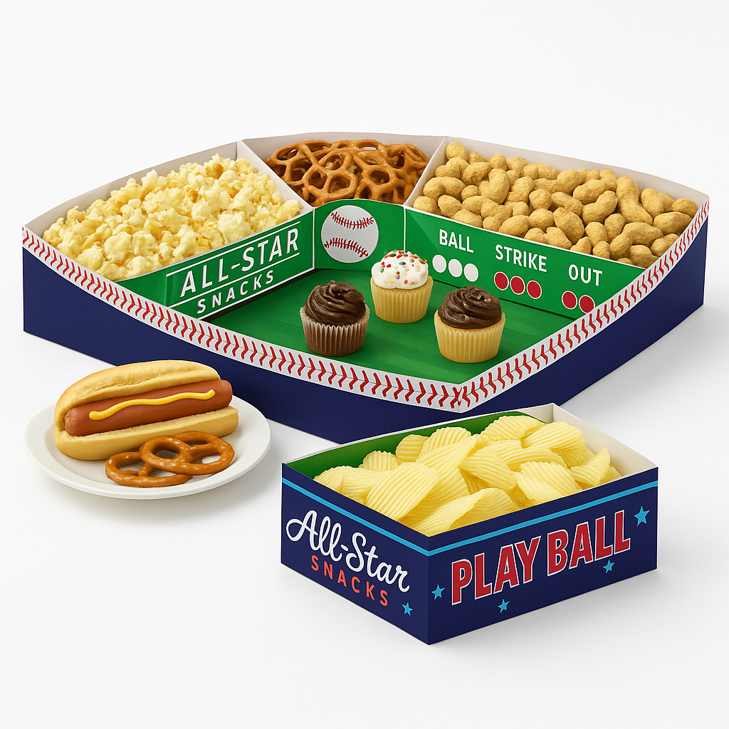 Baseball "Play Ball" Snack Stadium Kit - Perfect for Game Day Parties