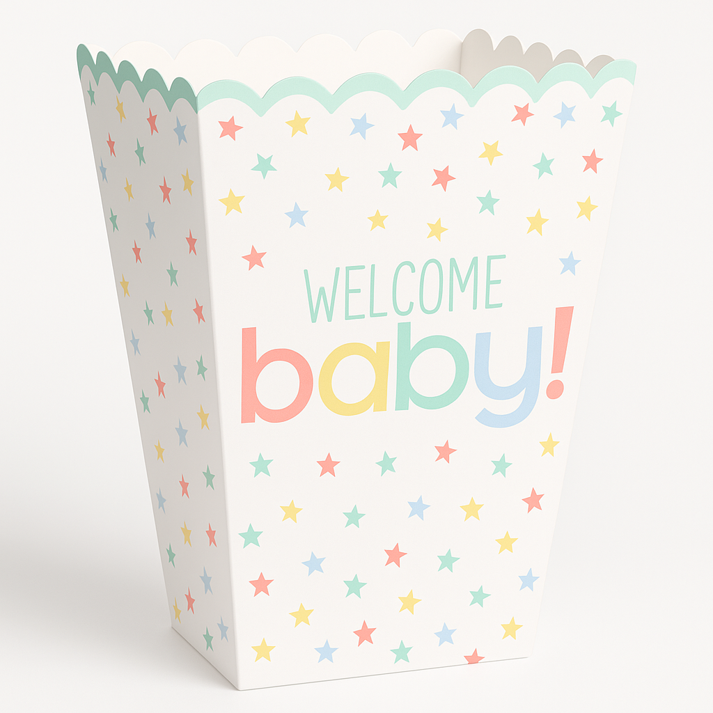 Baby Shower Popcorn Treat Boxes - 20 Pack