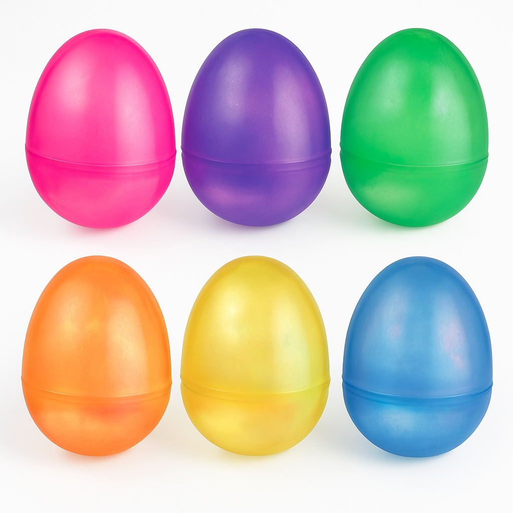 Pearlescent Fillable Easter Eggs, Multi-Coloured 6-Pack