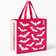 Pink Bat Reusable Halloween Tote Bag