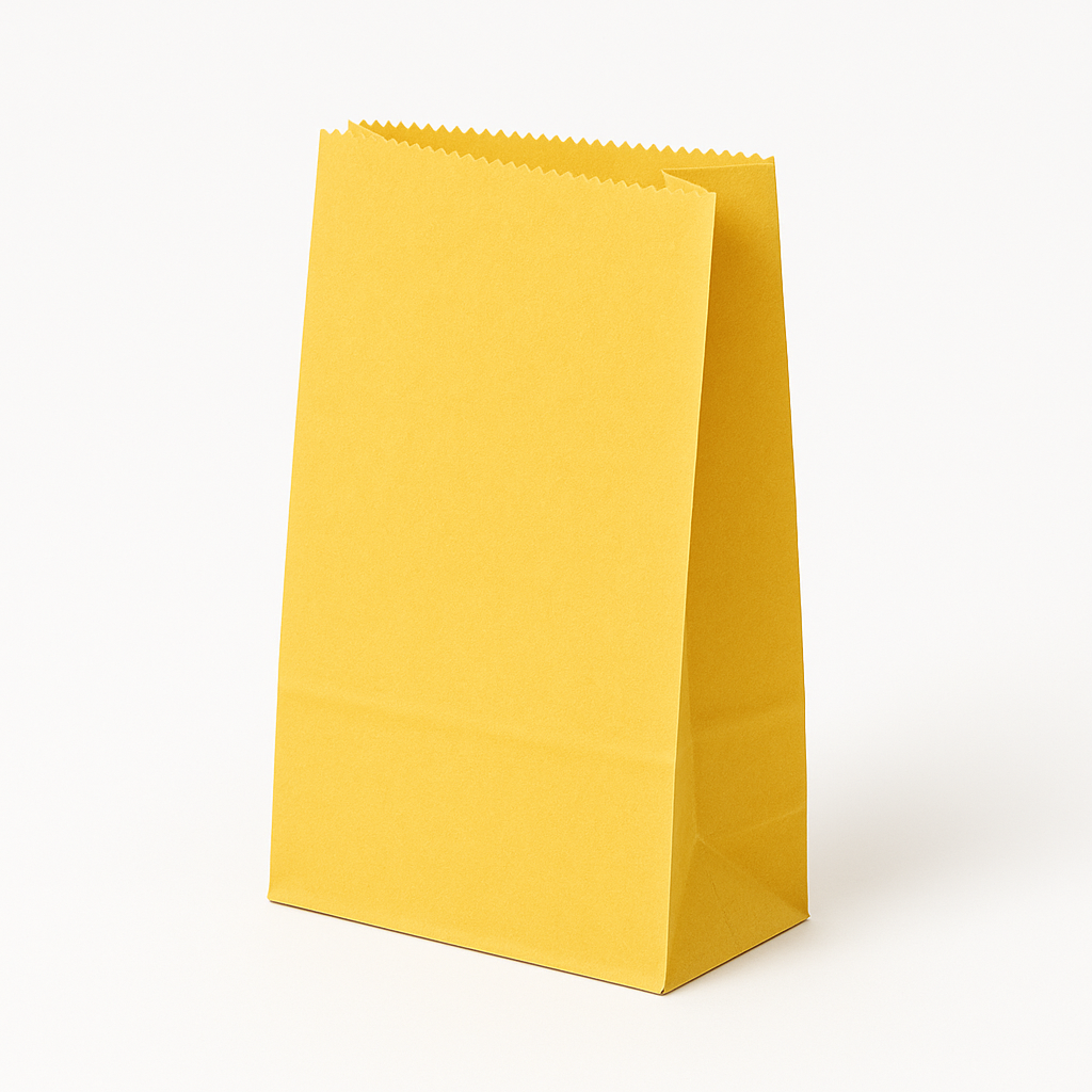 Sunshine Yellow Paper Treat Bags - 12 Pack