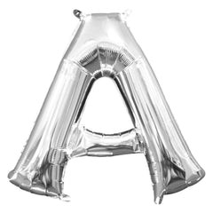 Class 101 - Silver Foil Balloon Letter ""A"" - Air-Filled