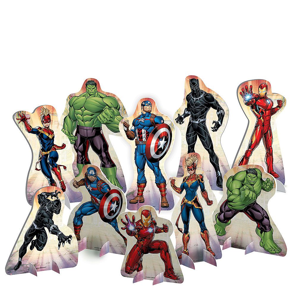 PMA - Marvel Avengers Power Unite Table Decorating Kit - 11-Piece Set
