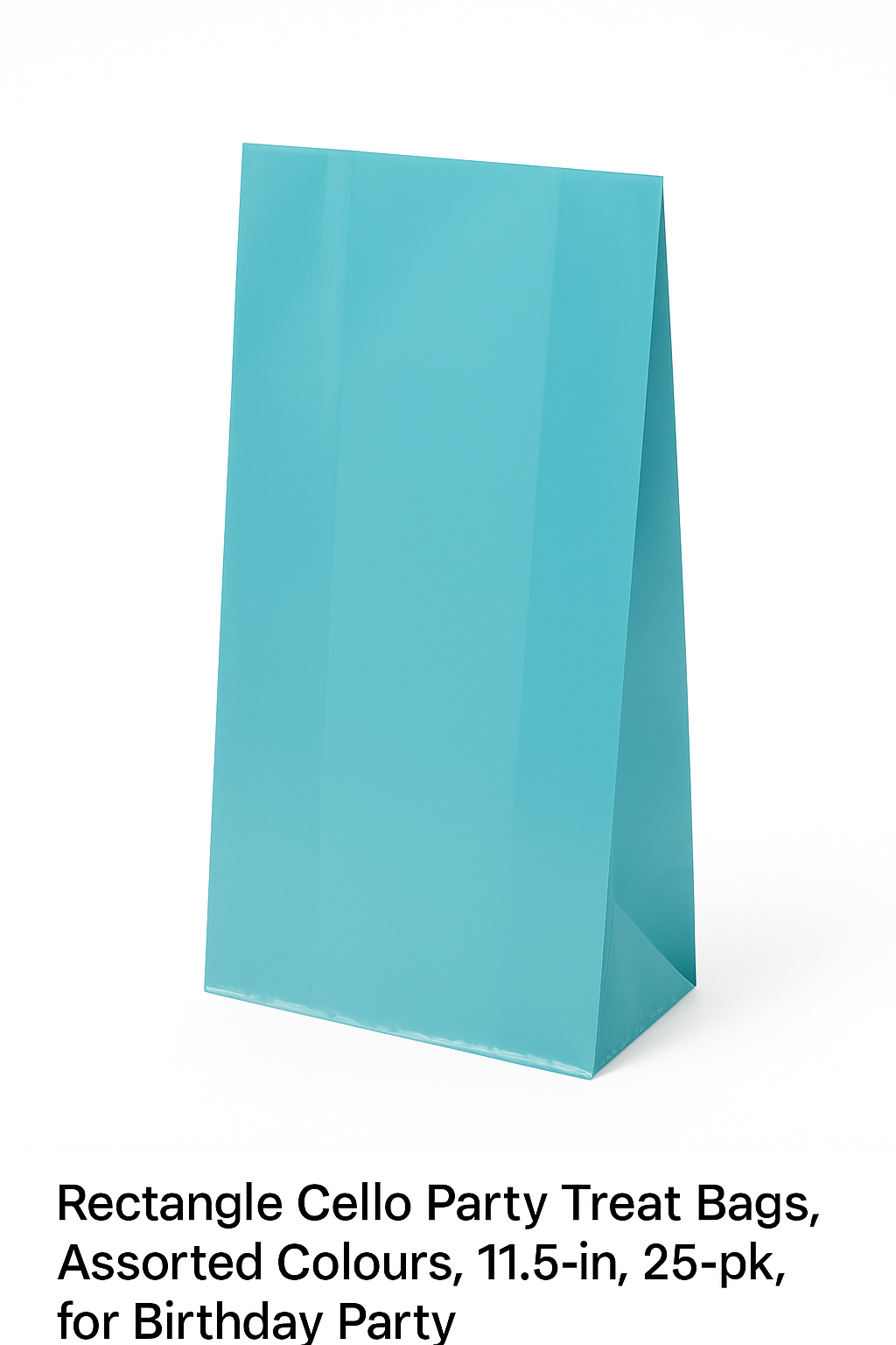 Colorful Cello Treat Bags, 11.5-Inch, 25-Pack for Birthday Celebrations