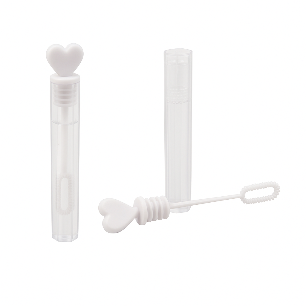 Heart-Shaped Wedding Bubble Favors - 36 Pack