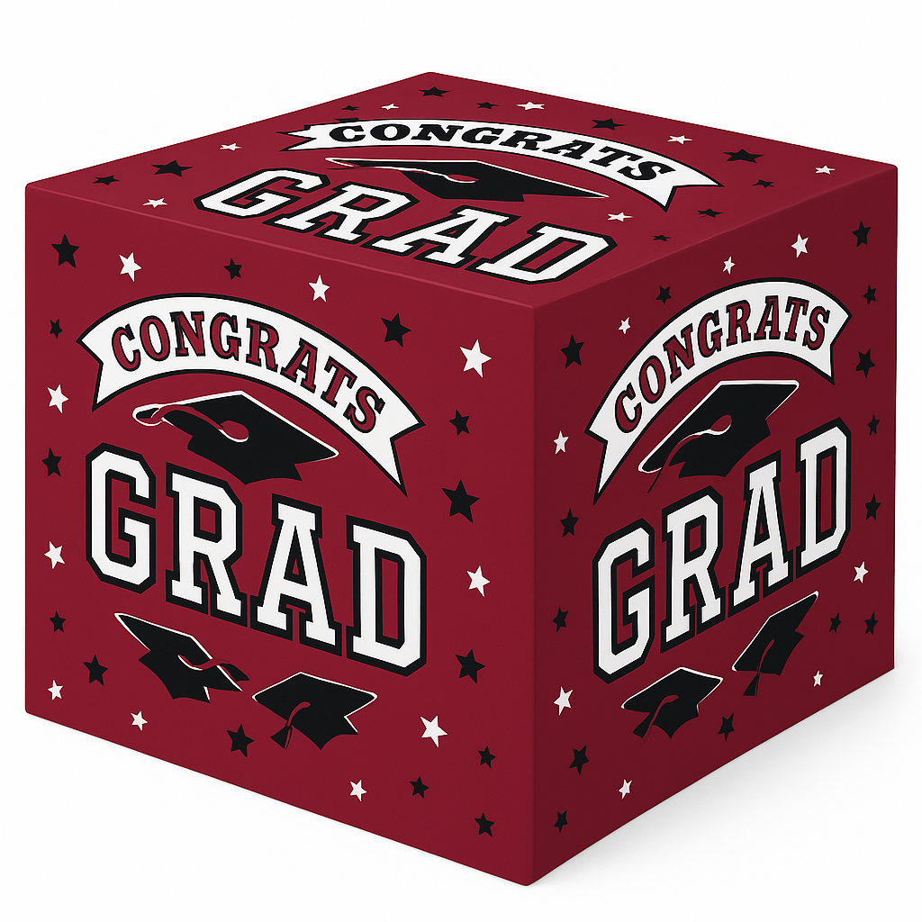 Maroon Graduation Cardholder Box