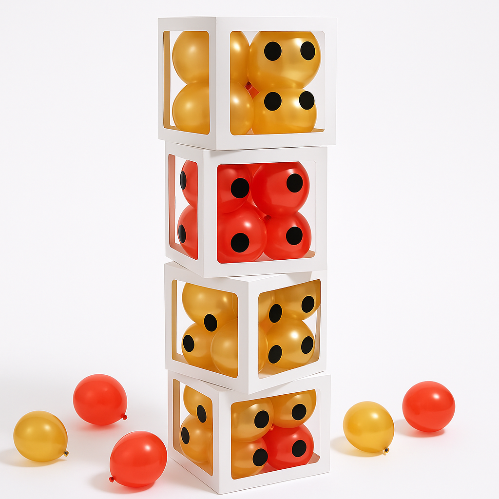 Casino Dice Balloon Blocks Decoration Set