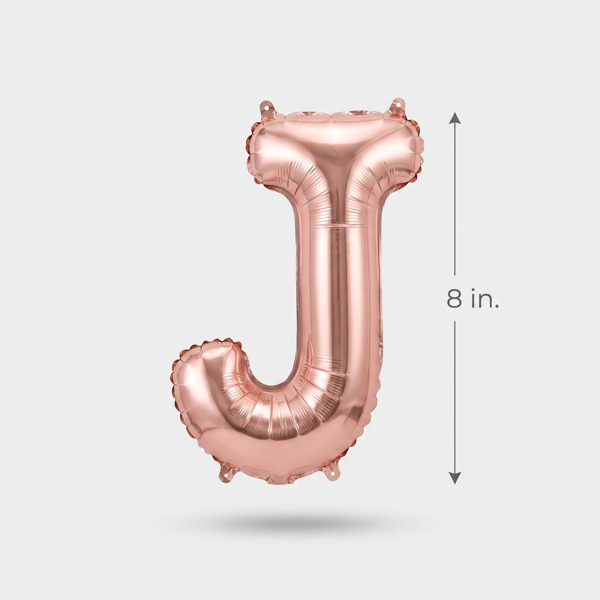 Rose Gold Script Letter J Foil Balloon - 8-Inch Air-Filled Decoration