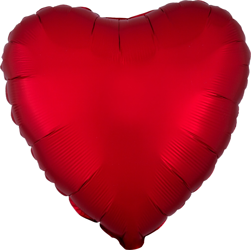 Heart-Shaped Satin Foil Balloon - Silver