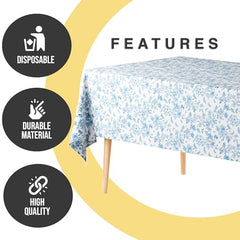 6 Pack Botanical Floral 66% Thicker Premium Table Cover | 54 in. x 108 in.