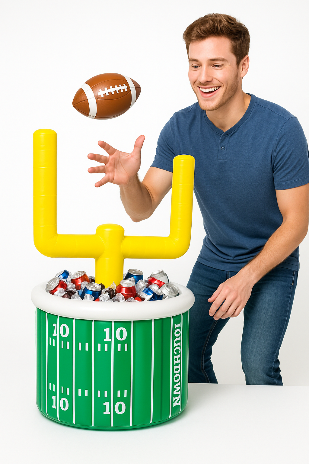Football Field Goal Post Inflatable Cooler - 53-inch
