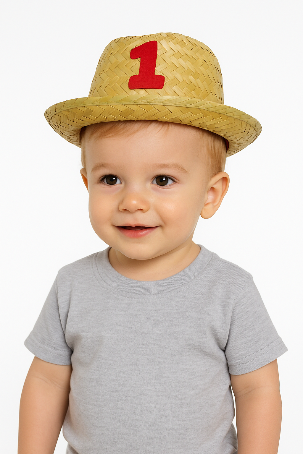 Baby's First Birthday Barnyard Straw Hat