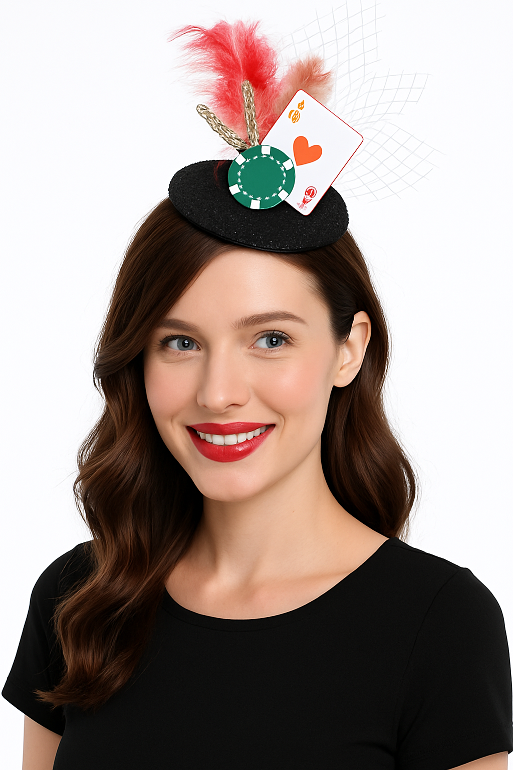 Clip-On Roll the Dice Casino Fascinator Hat