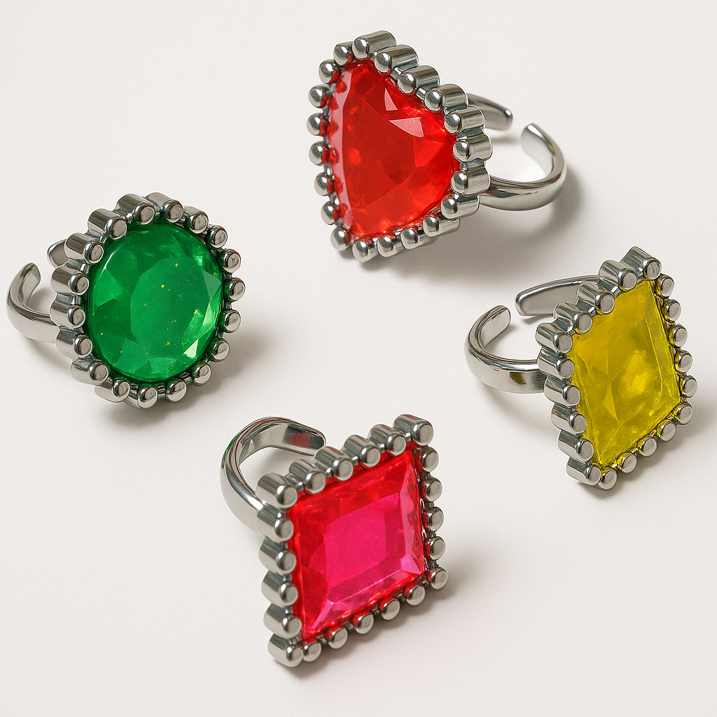 Colorful Jewel Rings Mega Value Pack