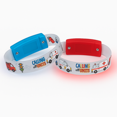 First Responders Light-Up Bracelets - Red/Blue Set, 4-Pack