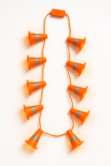 Over-the-Hill Light-Up Construction Cone Necklace