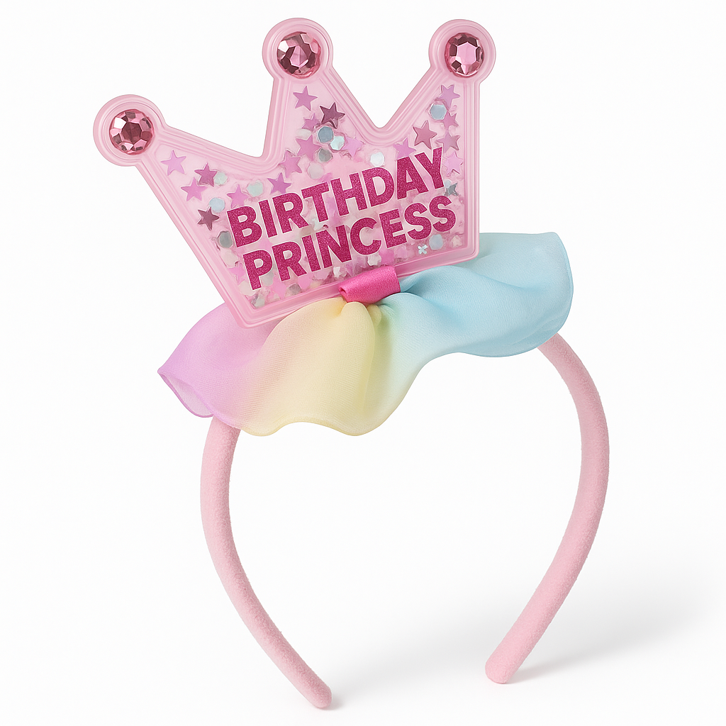 Pastel Party Shaker Birthday Princess Headband