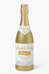 Golden Age Champagne Bottle Confetti Popper for Celebrations