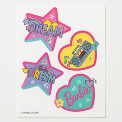 Barbie Dream Together 3D Temporary Tattoos (4-Pack) - Perfect for Kids' Birthday Parties