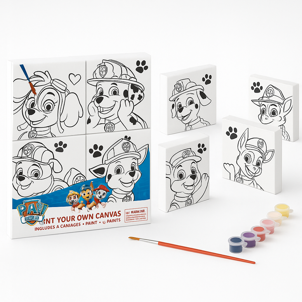 PAW Patrol Color Your Own Canvas Painting Kit