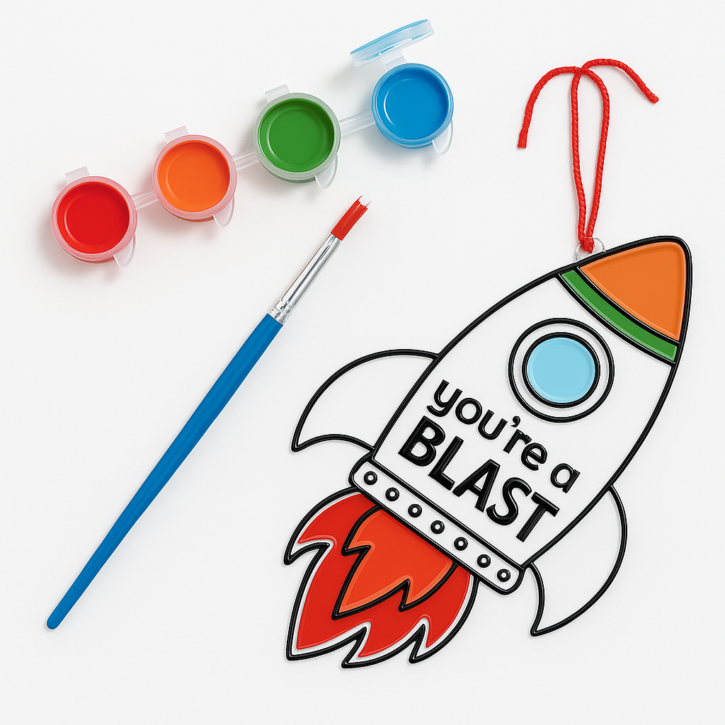 Rocket Ship Suncatcher Craft Kit for Kids