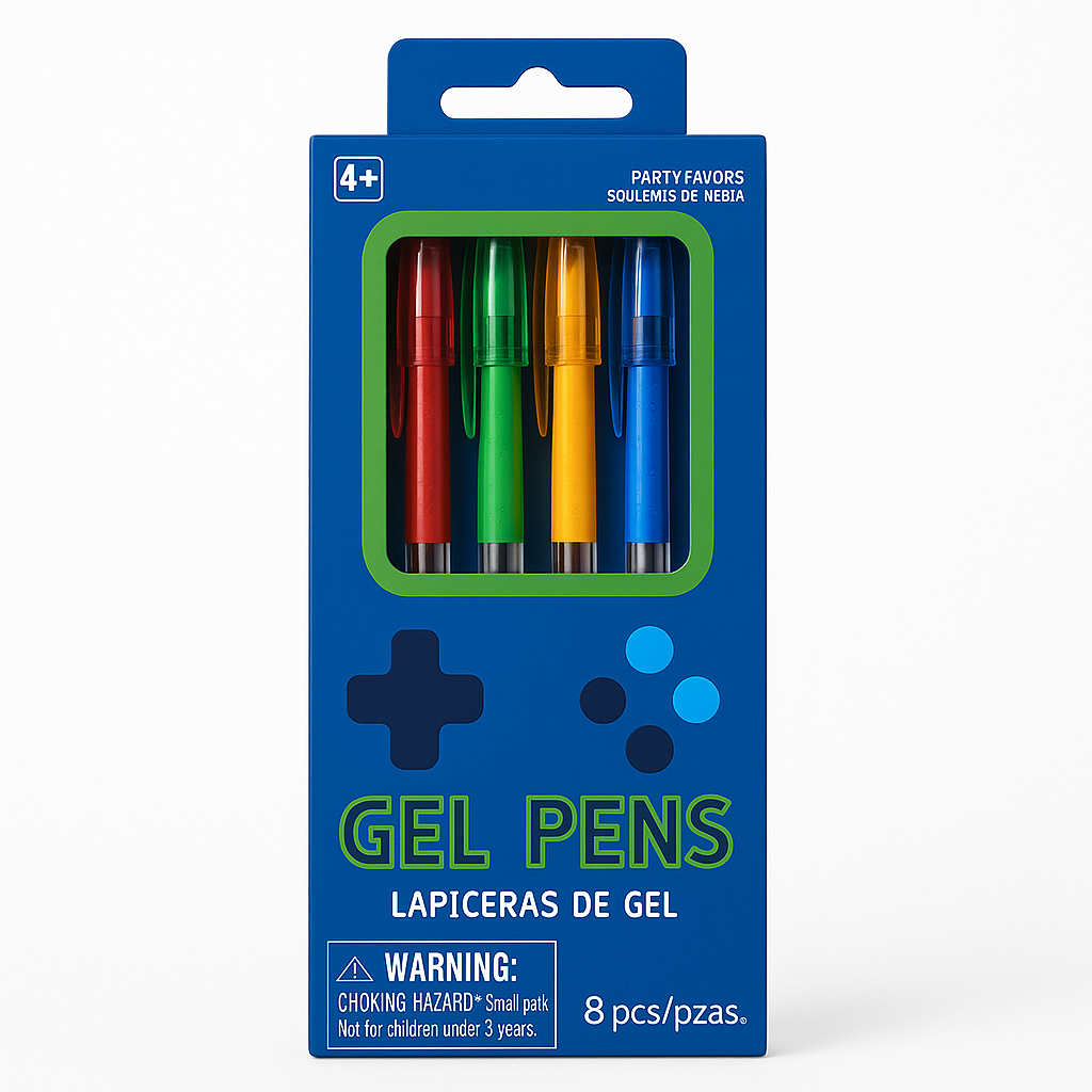 Gamer Gel Pen Set - Vibrant Stationery Favors