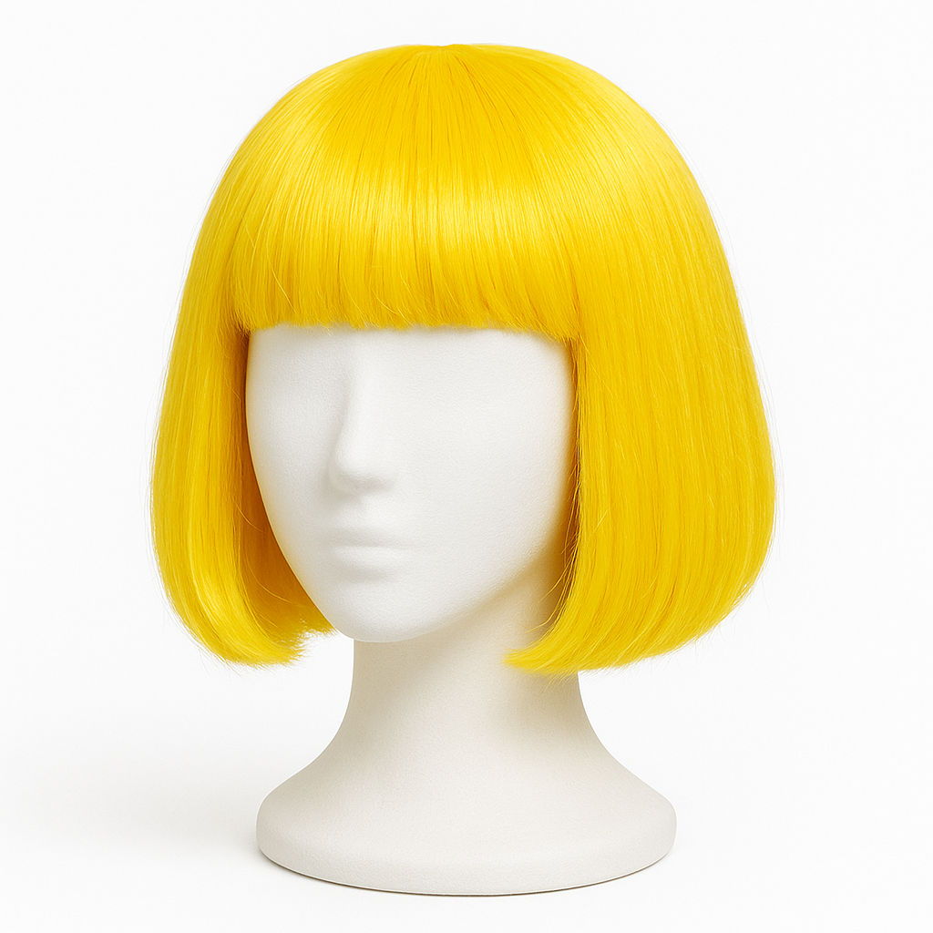 Vibrant Yellow Long Bob Wig