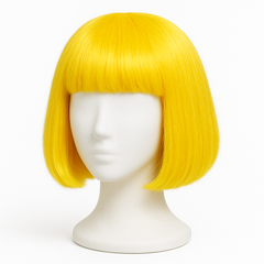 Vibrant Yellow Long Bob Wig