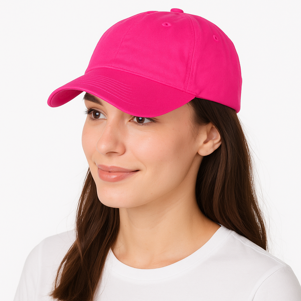 Bright Pink Baseball Cap - Team Spirit Headwear
