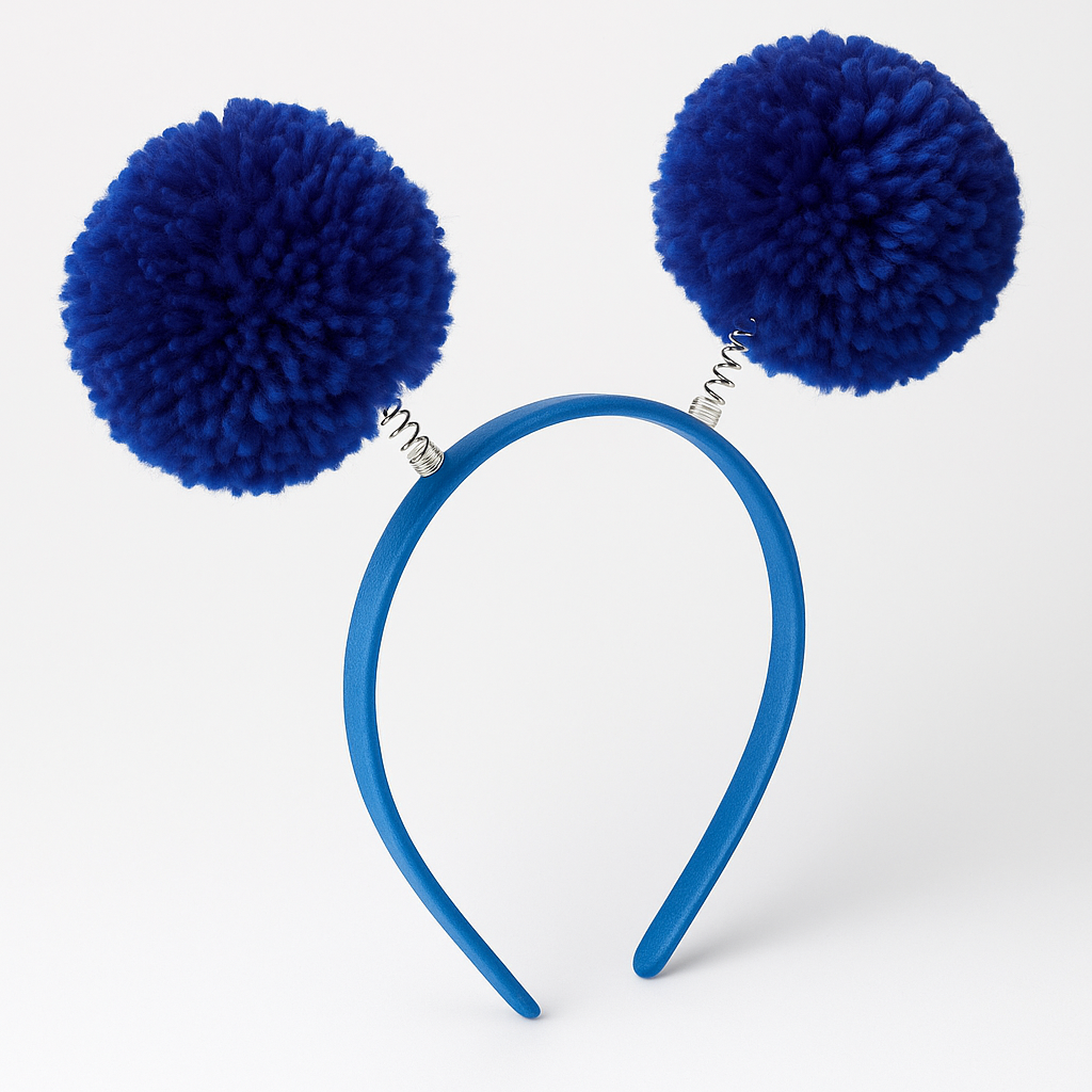 Royal Blue Pom Pom Headbopper