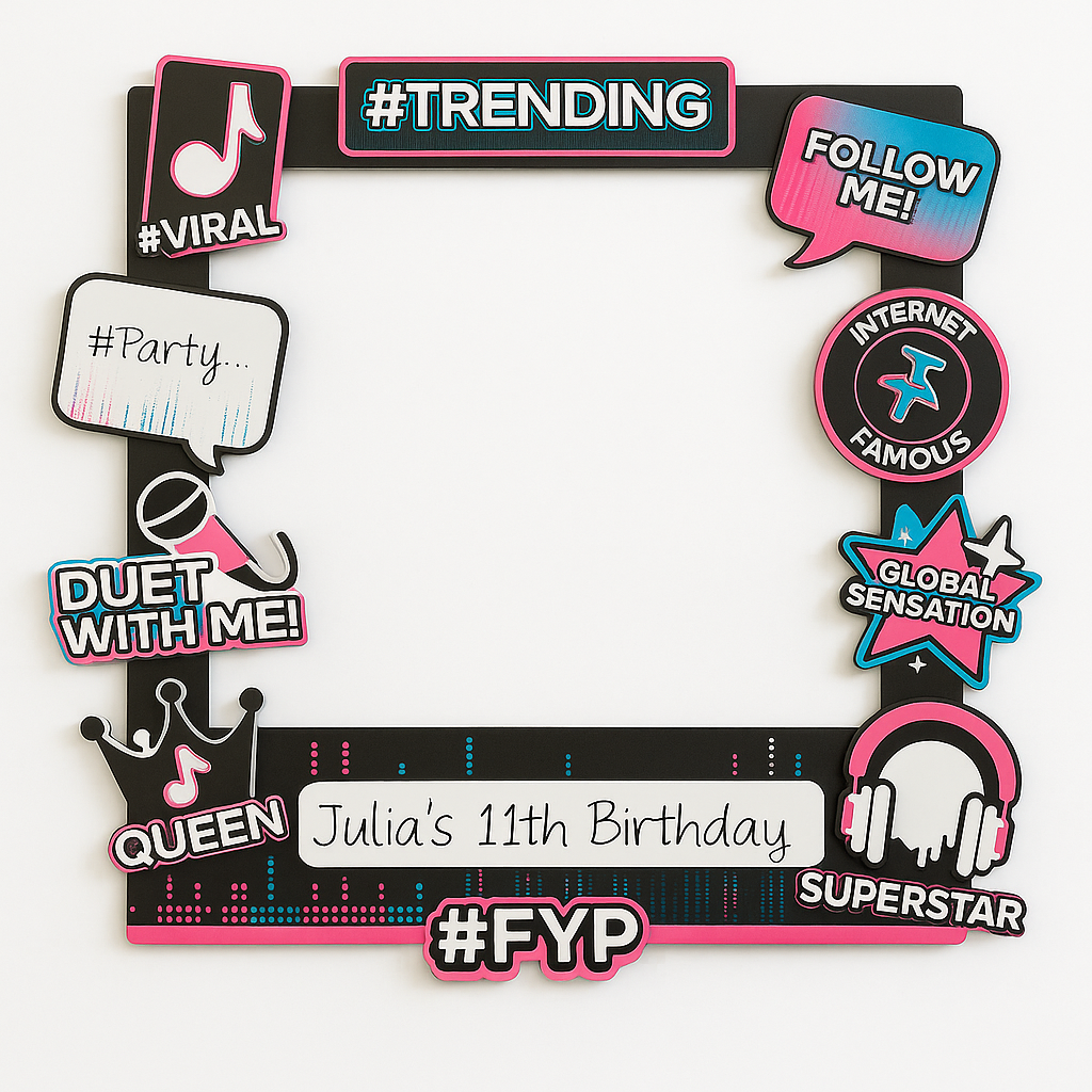 Internet Famous Customizable Photo Frame for Kids' Birthday Parties