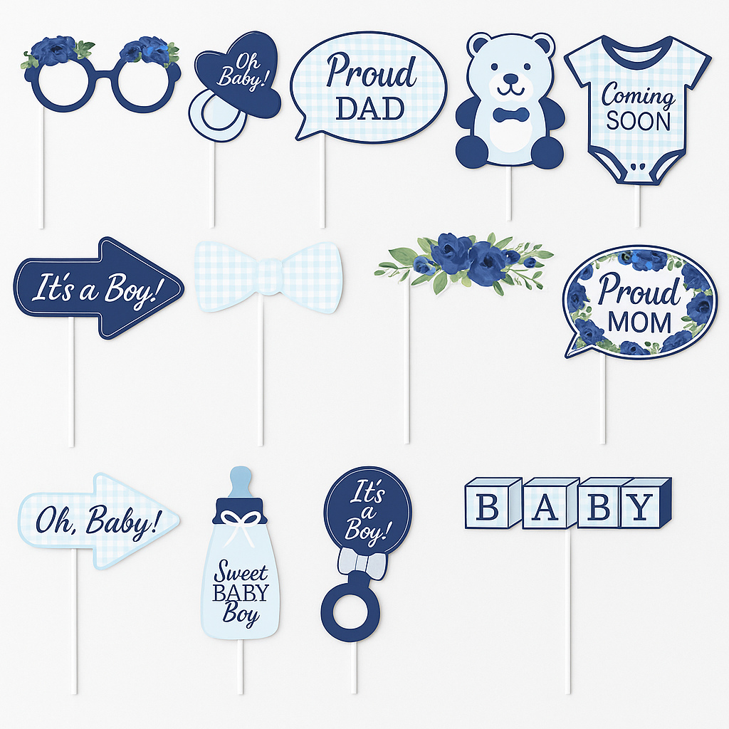 Baby in Bloom Photo Booth Props Kit